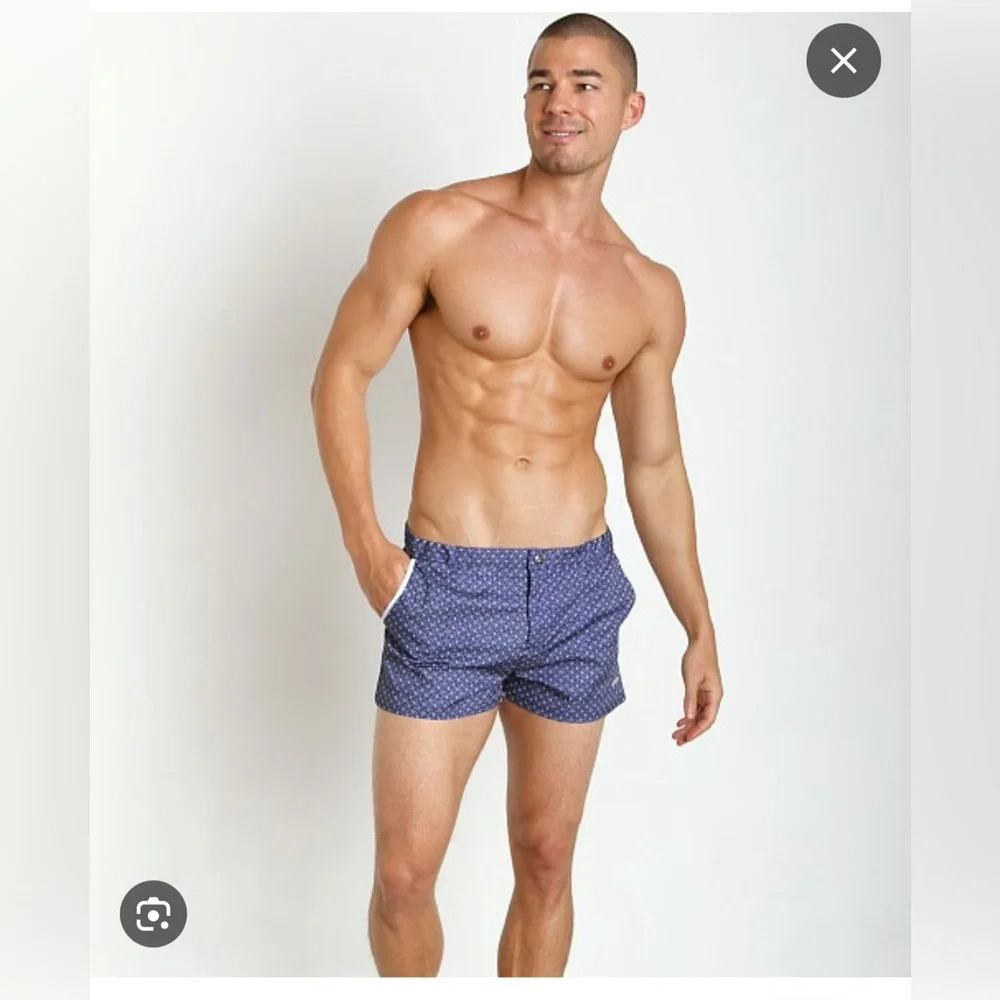 Parke & Ronen Men’s Swimming Trunks Mesh Liner Paddle Oar Pattern Size 32
